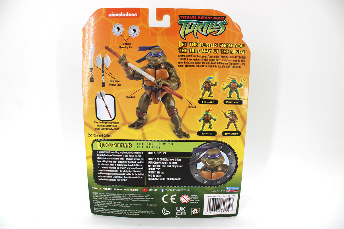 Donatello TMNT Nickelodeon Basic Figure 2023 — Card Back