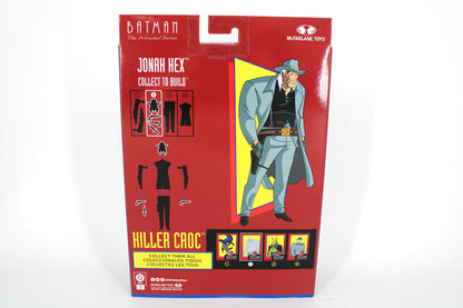Killer Croc Batman Animated Series 6-Inch Figure — Box Back with Jonah Hex BAF Assembly Diagram and Wave Checklist
