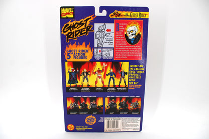 Original Ghost Rider Toy Biz 1996 5-Inch Figure — Card Back with Character Bio and Wave Checklist