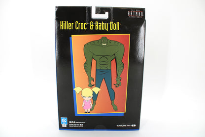 Killer Croc Baby Doll New Batman Adventures DC Direct Two-Pack — Box Back with Animated Character Art