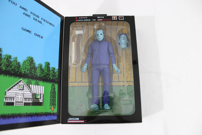 Jason Voorhees NECA Power Play Series NES Figure — Open Flap Game Over Screen with Figure in Clamshell Tray