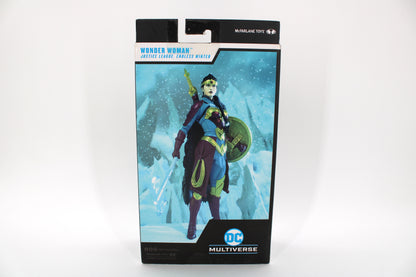 Wonder Woman DC Multiverse Gold Label Endless Winter Figure — Box Back with Full-Figure Promotional Art