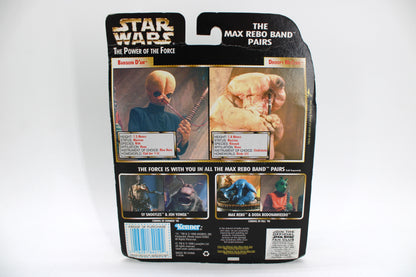 Max Rebo Band Pairs POTF2 1998 — Card Back with Character Bio Panels