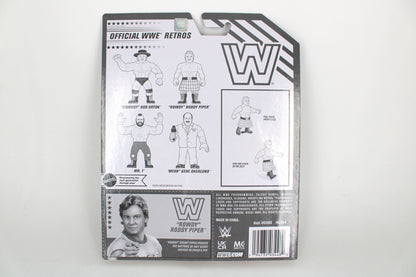 Rowdy Roddy Piper WWE Retros Kilt Kick Figure 2021 — Card Back