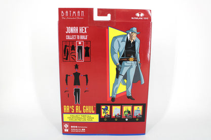 Ra's Al Ghul Batman Animated Series 6-Inch Figure — Box Back with Wave Lineup and Jonah Hex Assembly Diagram