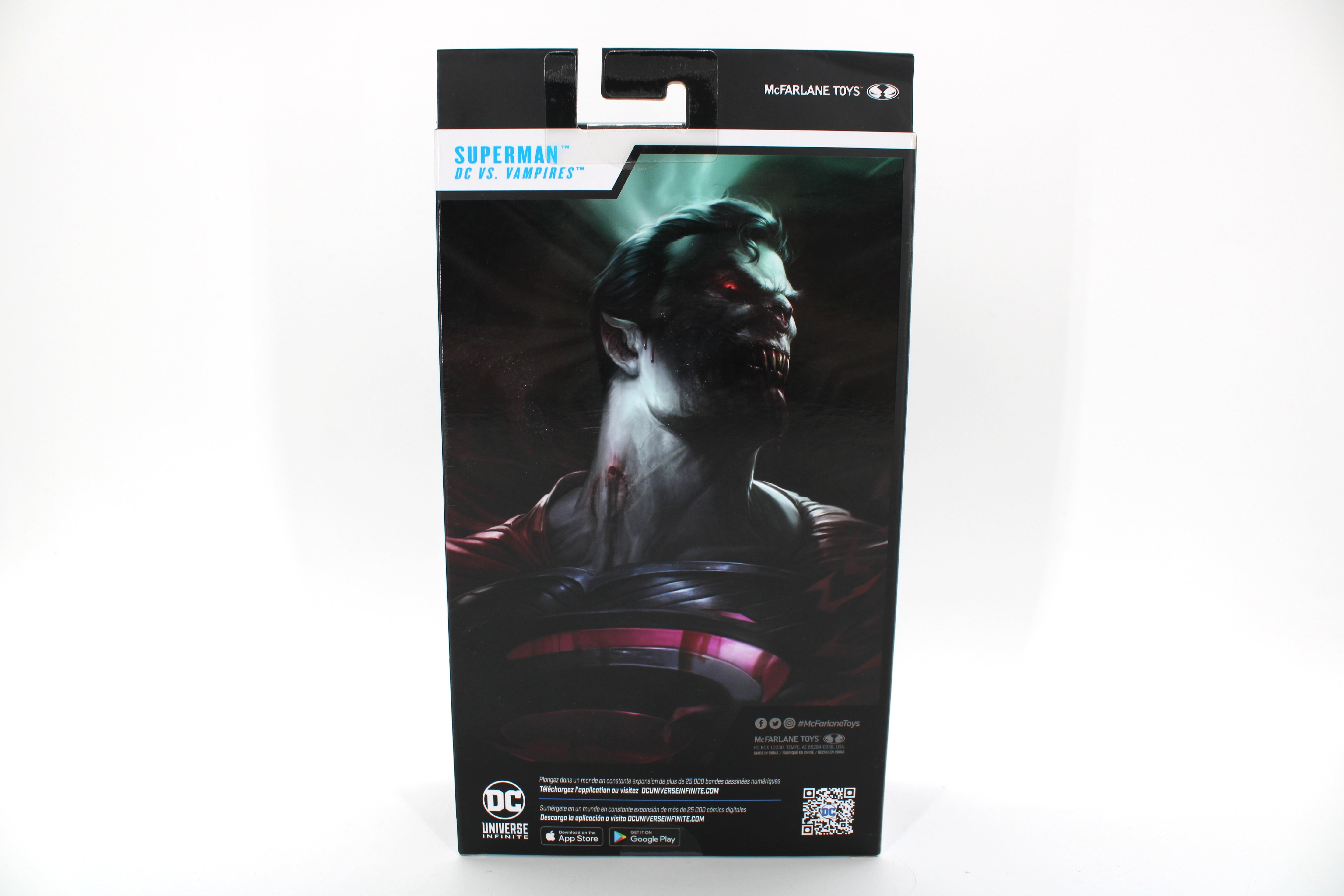 Superman DC vs. Vampires DC Multiverse Gold Label 7-Inch Figure — Card Back with Vampire Superman Comic Art