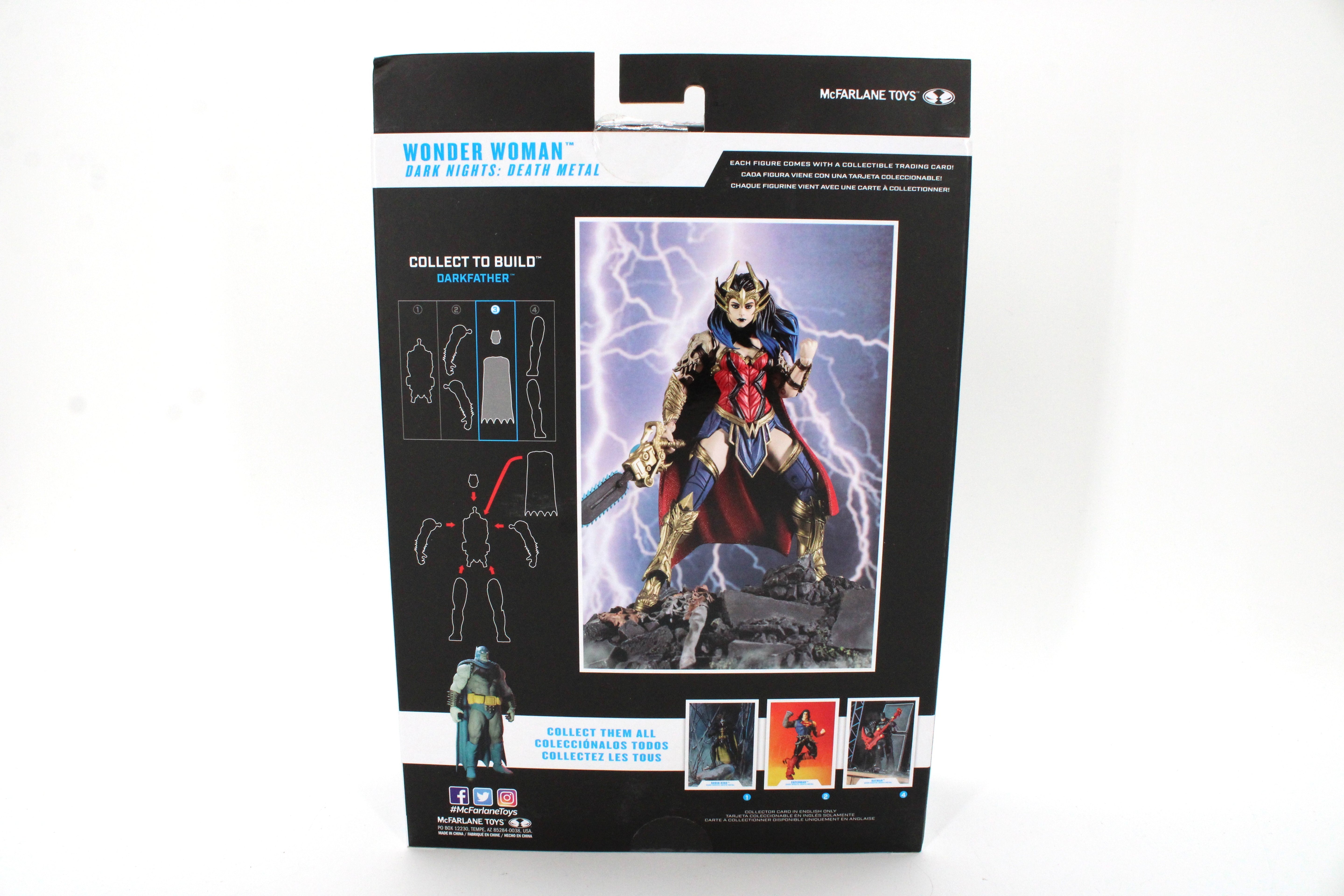 Wonder Woman Death Metal DC Multiverse Figure — Card Back with Darkfather BAF Diagram