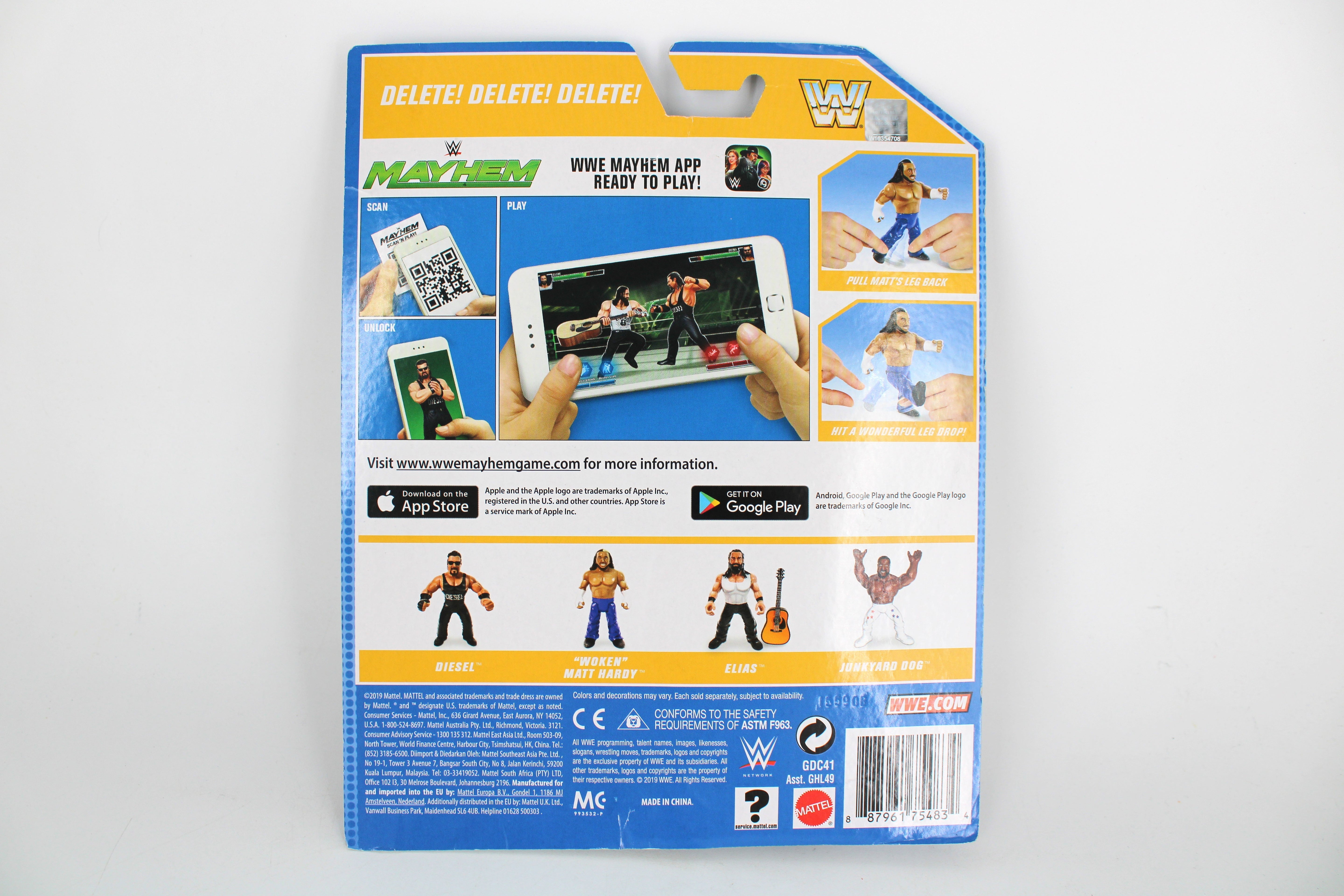 Woken Matt Hardy WWE Retro Series Figure 2019 — Card Back Detail