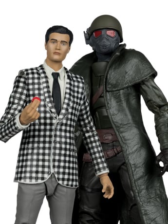 Riot Ranger Armor & Benny Fallout New Vegas 7-Inch Two-Pack — Side View Both Figures