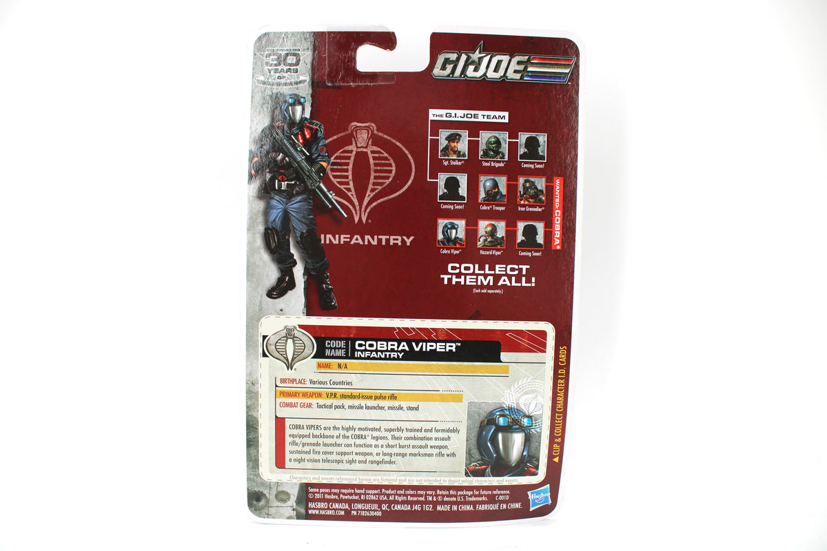 Cobra Viper Infantry G.I. Joe 30th Anniversary 3¾-Inch Figure — Card Back