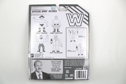 Mean Gene Okerlund WWE Retros 2021 — Card Back with Wave-Mates Line Art