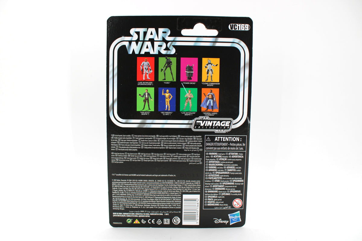 Luke Skywalker Stormtrooper Vintage Collection VC169 — Card Back with Eight-Figure Lineup
