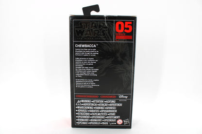 Chewbacca Star Wars Black Series 6-Inch Figure 2015 — Box Back with #05 Numbering and Multilingual Bio