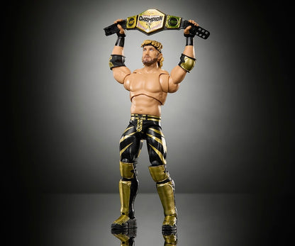 Logan Paul WWE Ultimate Edition 6-Inch Figure — Front View Raising United States Championship Belt