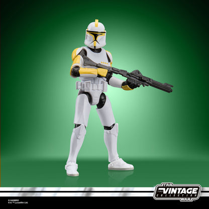 Clone Trooper Commander Vintage Collection 3.75-Inch Figure — Front View Holding Rifle