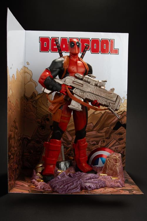 Deadpool McFarlane 1/6 Scale Figure — Full Figure Front View with Diorama Base