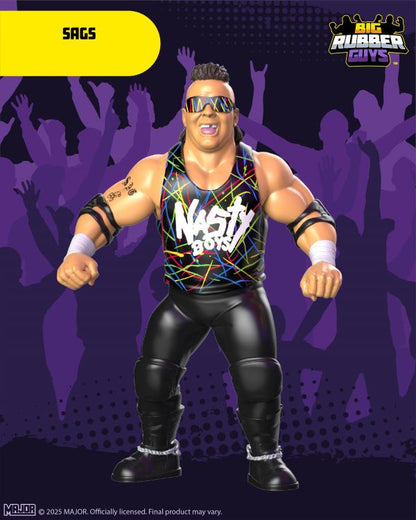 Sags Big Rubber Guys WWF 8-Inch Figure — Out of Package Front View