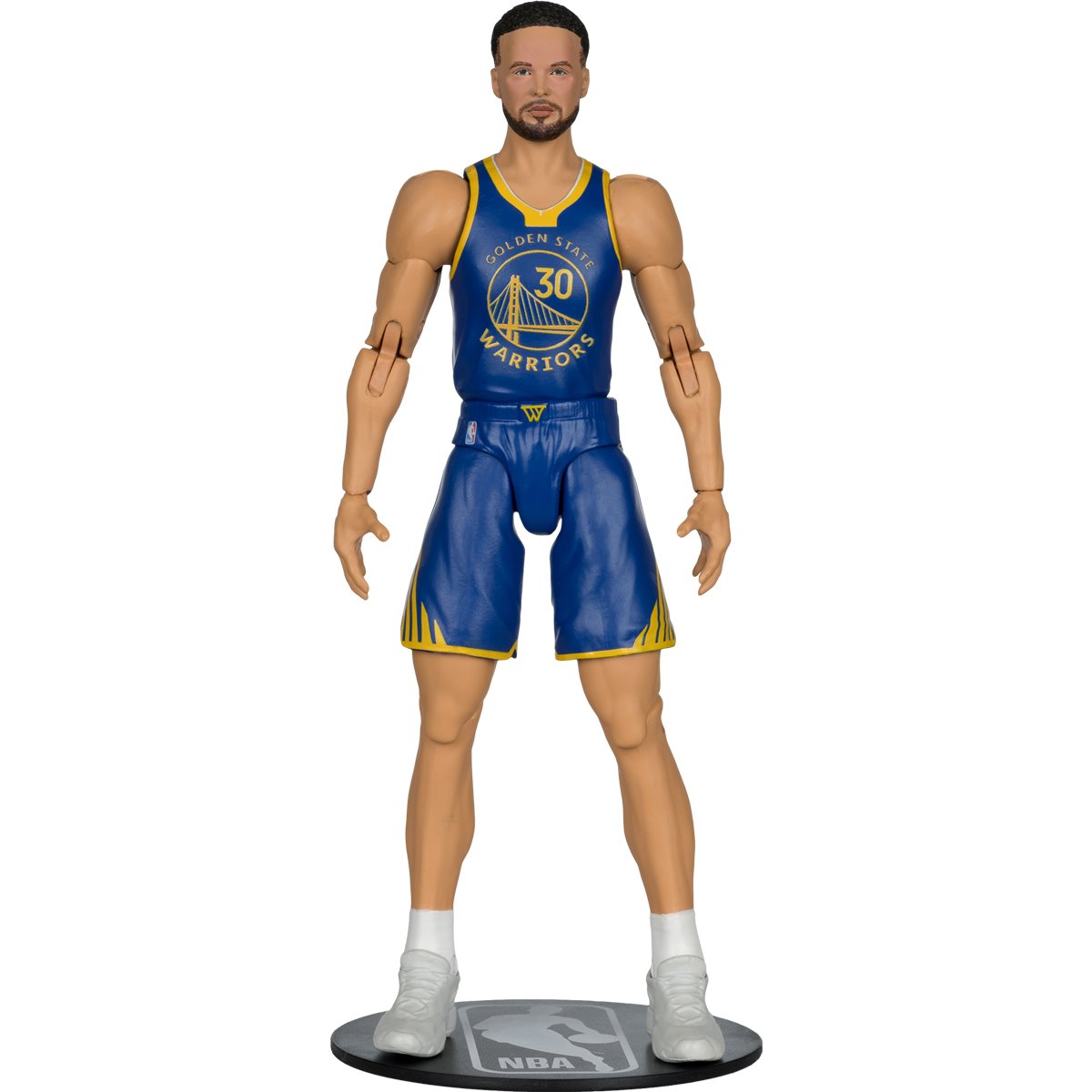 Stephen Curry NBA McFarlane SportsPicks 6-Inch Figure — Front View Standing on NBA Base