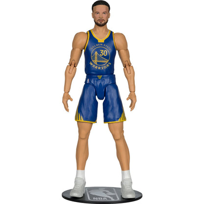 Stephen Curry NBA McFarlane SportsPicks 6-Inch Figure — Front View Standing on NBA Base