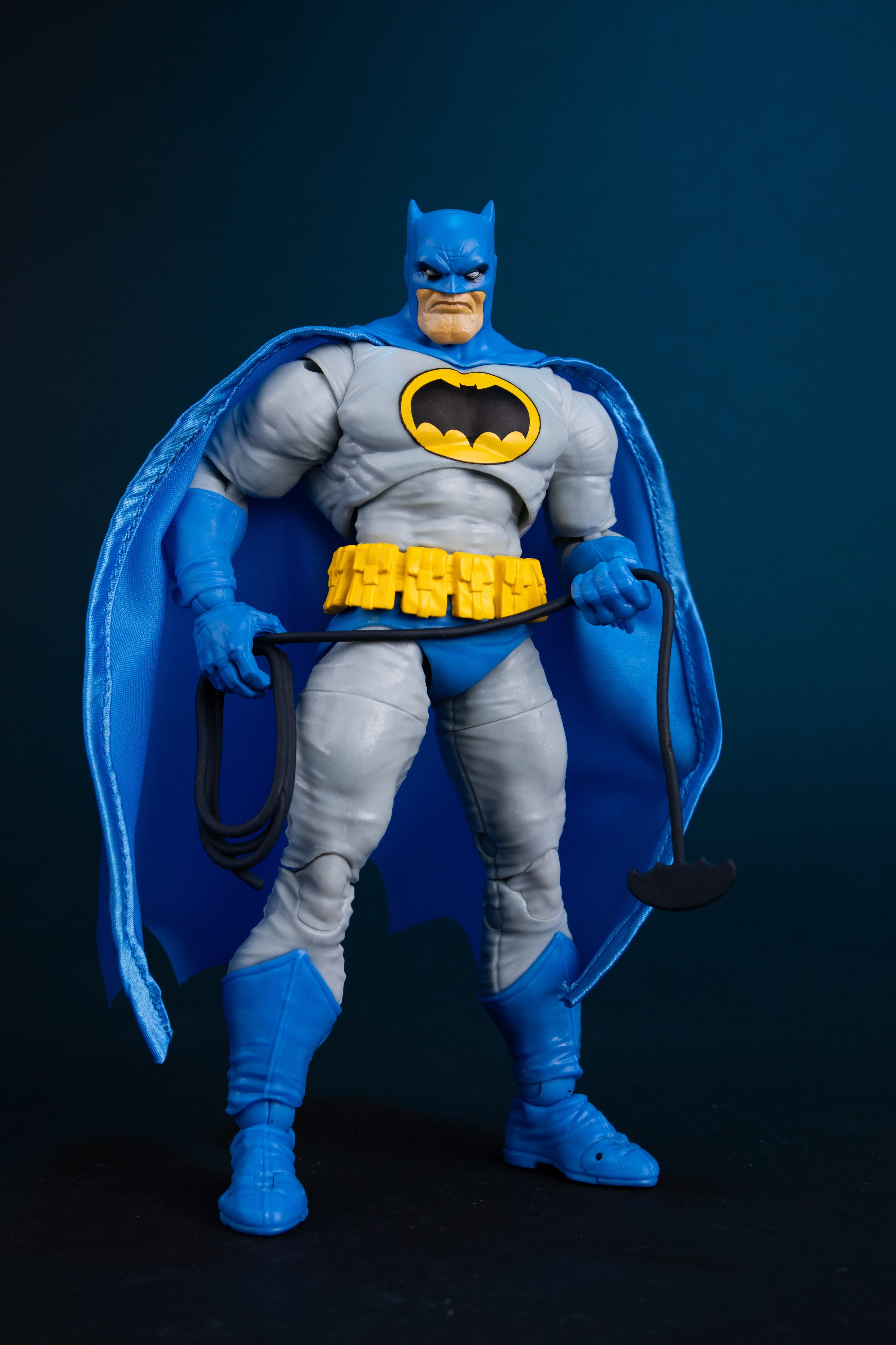 Batman Dark Knight Returns DC Multiverse 7-Inch Figure — Front View Holding Batarang with Grappling Line