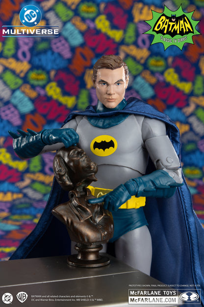 Batman 1966 DC Multiverse 7-Inch Figure — Bruce Wayne Alternate Head with Shakespeare Bust Accessory