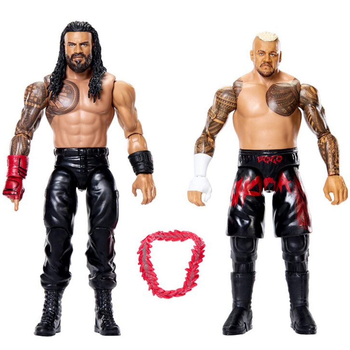 Roman Reigns and Solo Sikoa WWE Main Event Showdown 6-Inch Figures — Out of Box with Ula Fala Accessory