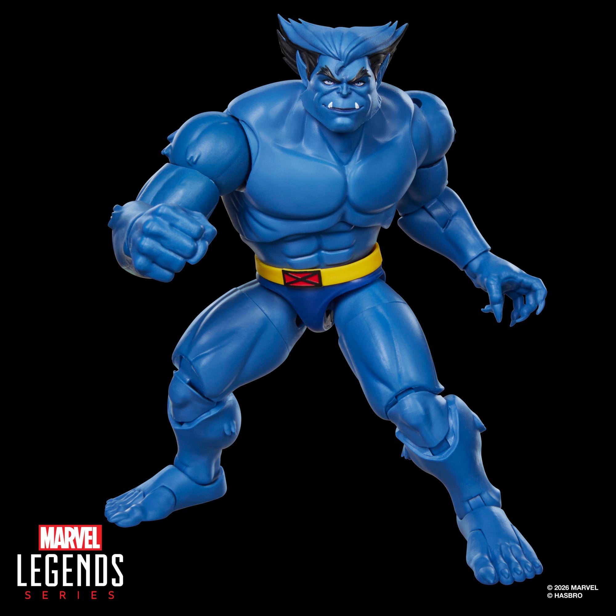 Beast X-Men '97 Marvel Legends 6-Inch Figure — Full Front View Standing Pose