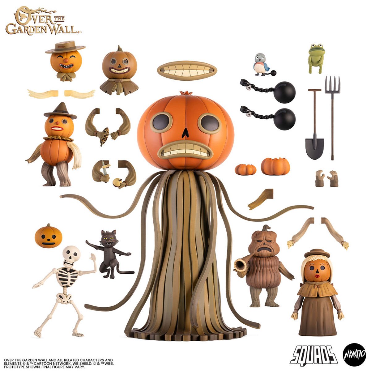 Over the Garden Wall Chapter 2 Squads Figure Set — All Figures and Accessories Laid Out