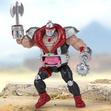 Krang as Destro TMNT x GI Joe 5-Inch Figure — Dynamic Action Pose with Android Axe and Mutant Mace
