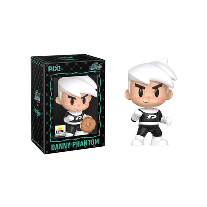 Danny Phantom Pix! Vinyl Figure 2026 Exclusive — Black Box Package with Figure Out of Box Side View