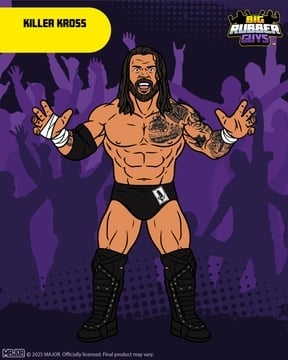 Killer Kross Big Rubber Guys 8-Inch Figure — Package Art with character name and Big Rubber Guys branding