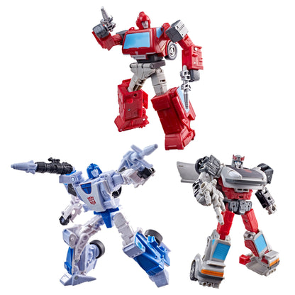 Mirage Ironhide Bluestreak Age of Primes 3-Pack — Individual Robot Mode Figures Spread