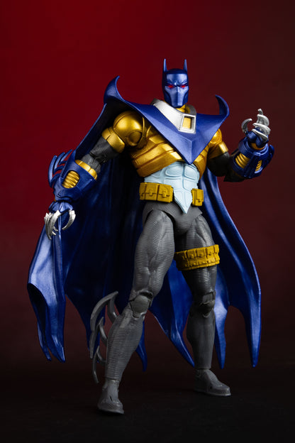 Azrael Batman Armor DC Multiverse 7-Inch Figure — Full Body Front View with Cape Spread