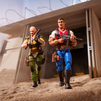 Red Dog & Taurus GI Joe Classified 6-Inch Figure Set — Front View with Rifles in Combat Pose