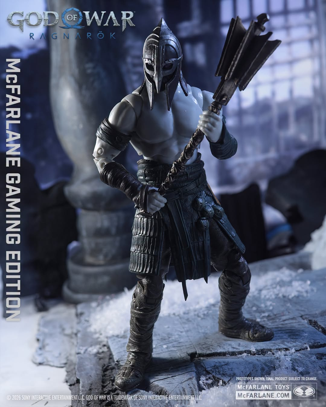 Einherjar God of War Ragnarok McFarlane Gaming Edition 7-Inch Figure — Front View Atmospheric Scene