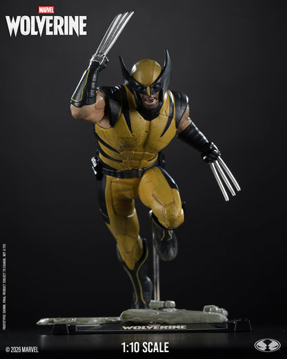 Wolverine McFarlane Gold Label 1/10 Scale Figure — Front View on Branded Base
