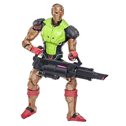 Cobra Overkill GI Joe Classified Series 6-Inch Figure — Front View Holding Large Blaster