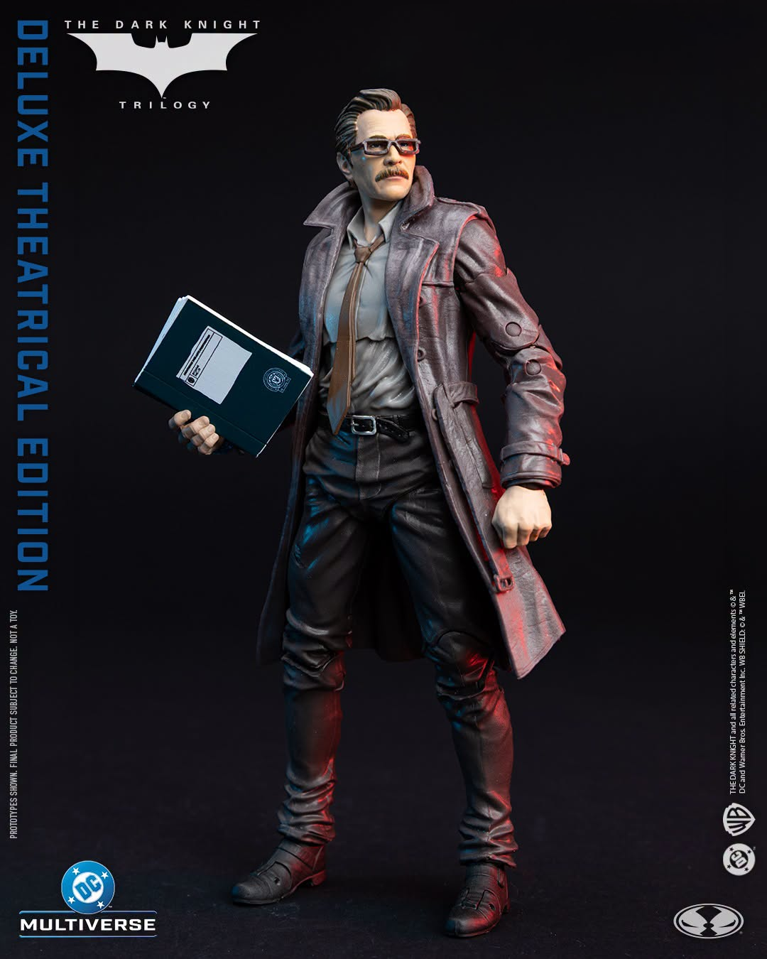 Commissioner Gordon DC Multiverse 7-Inch Deluxe Figure — Dramatic Front View with Case File