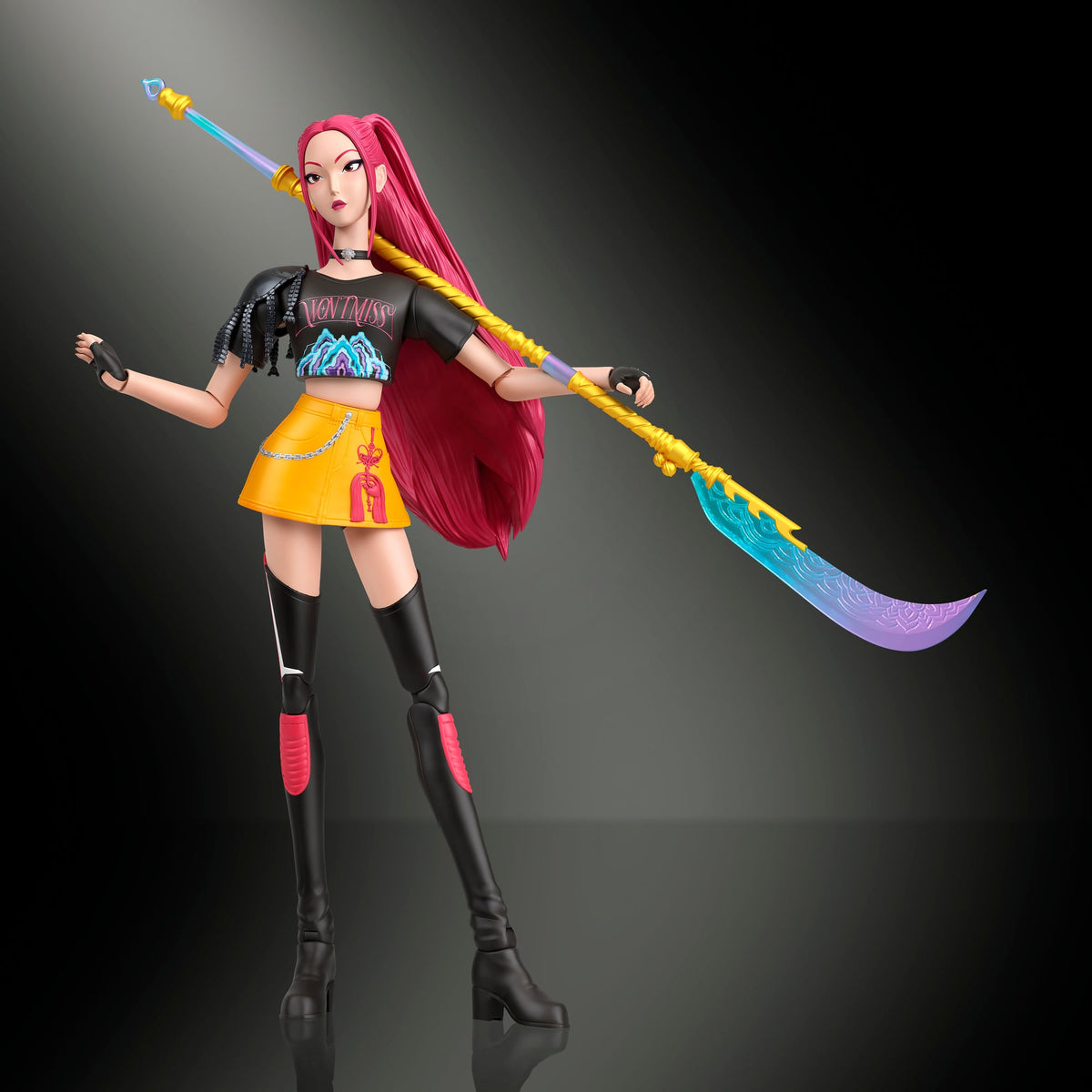 Mira KPop Demon Hunters HUNTR/X 6.5-Inch Figure — Front View Wielding Gok-Do