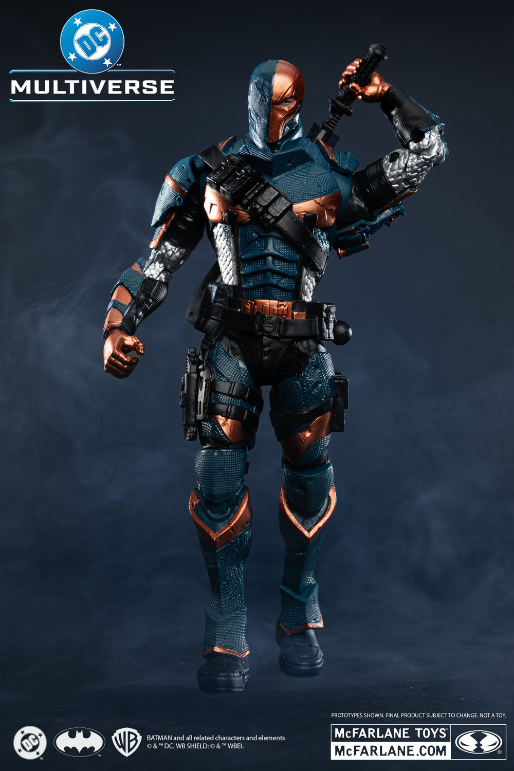 Deathstroke DC Multiverse 7-Inch Figure — Front View with Raised Pistol Pose