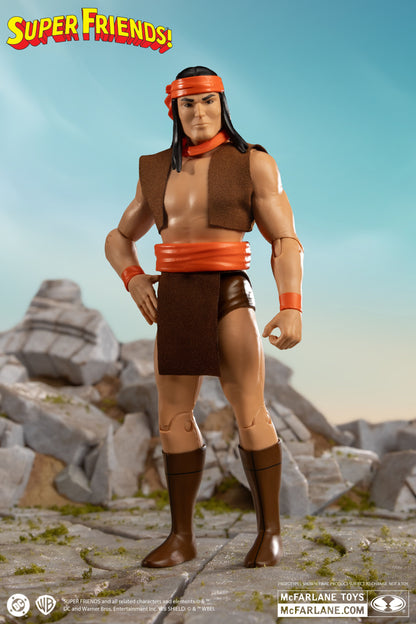 Apache Chief DC Super Friends 6-Inch Figure — Front View with Rocky Backdrop