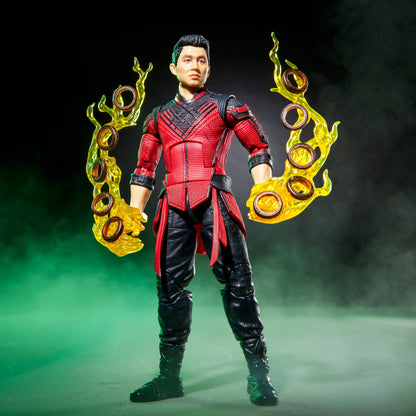 Shang-Chi Marvel Legends 6-Inch Figure — Full Body Front View with Both Ring Effects
