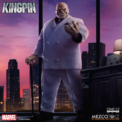 Kingpin Marvel One:12 Collective 6-Inch Figure — Official Front View with Mezco and Marvel Branding