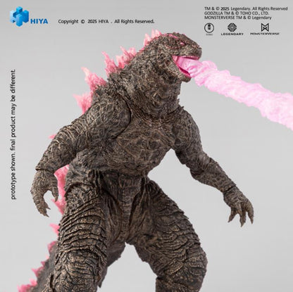 Evolved Godzilla Hiya Toys Exquisite Basic 7-Inch Figure — Front View with Heat Ray Effect on White Background