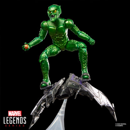 Green Goblin Marvel Legends 6-Inch Figure — Crouching Riding Pose on Glider Front View