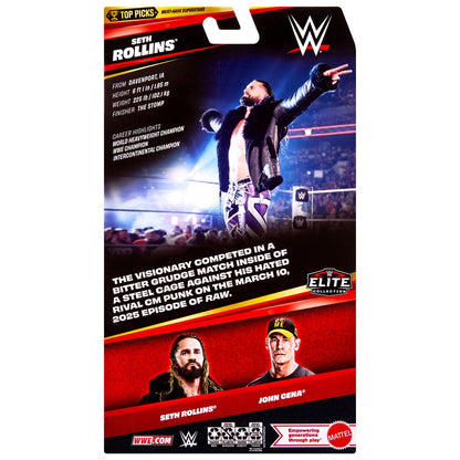 Seth Rollins WWE Elite Top Picks 2026 Figure — Package Back with Career Highlights