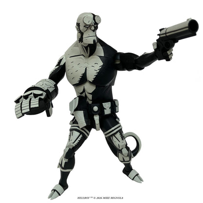 Hellboy Black and White 1:12 Scale Figure — Articulation Pose Aiming Pistol