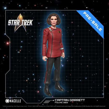 Captain Garrett Nacelle Star Trek TNG 1/10 Scale Figure — Front View in Red Starfleet Uniform