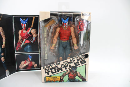 Casey Jones Bodycount NECA Ultimate TMNT Figure — Package Front with Gatefold Interior Detail