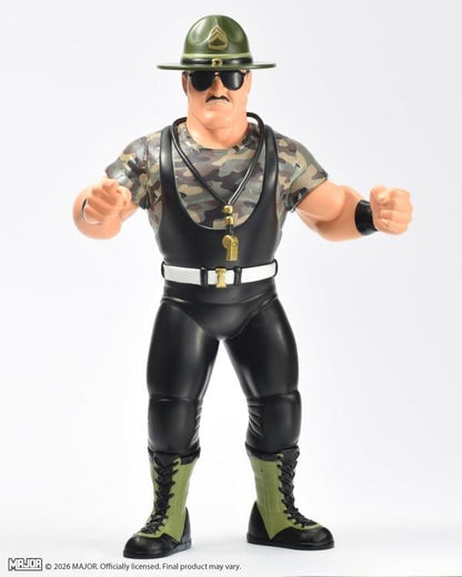 Sgt. Slaughter Big Rubber Guys 8-Inch Figure — Full Body Front View with Package Credit